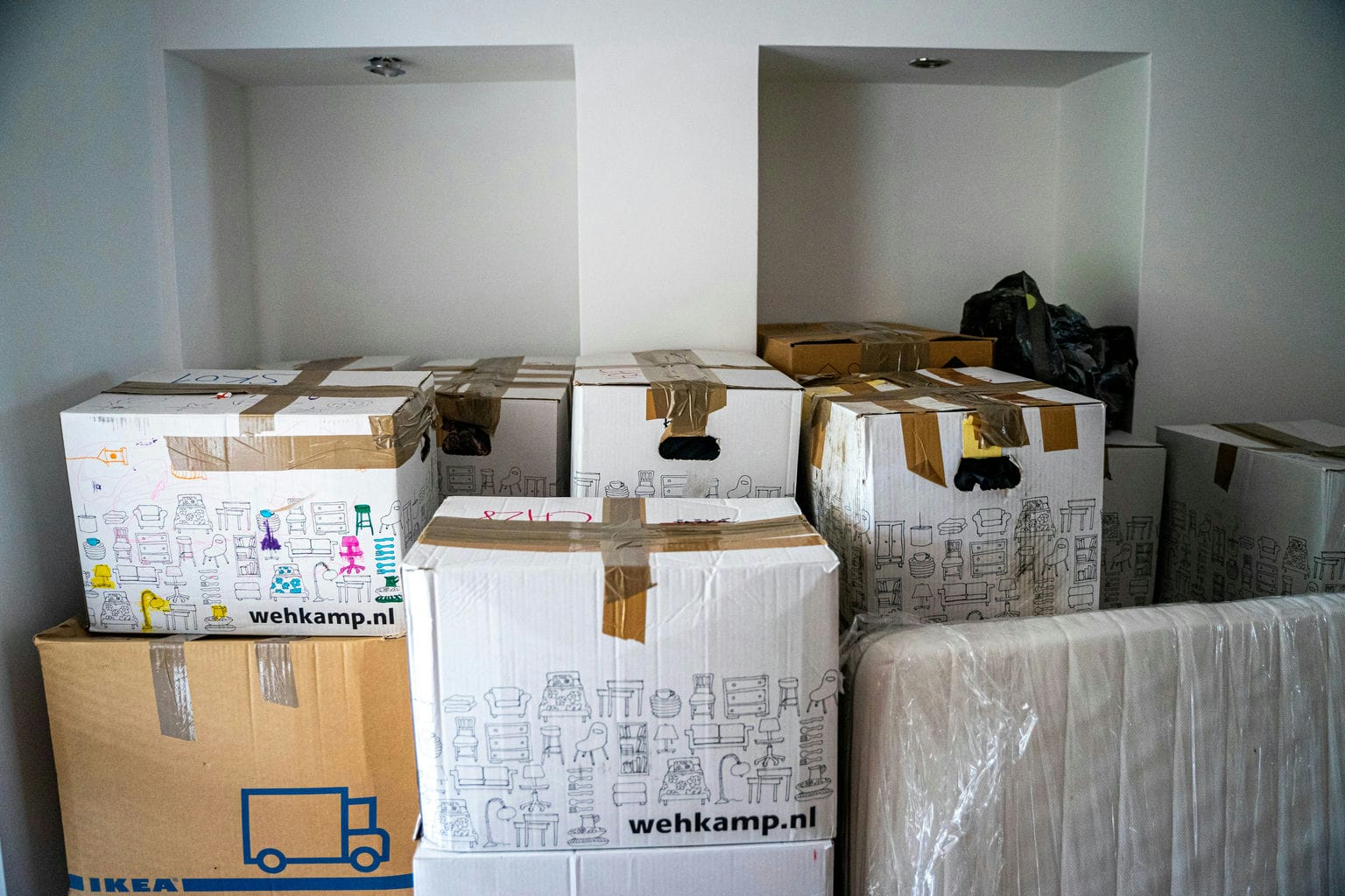 Moving boxes — bedroom tax creates home swap opportunities for tenants wanting to downsize